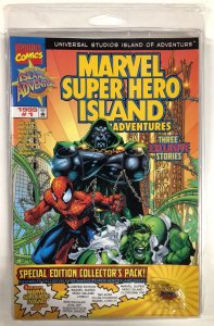 MARVEL SUPER HERO ISLAND  COLLECTOR'S PACK (1999) sealed w/PIN, CARD   UNIVERSAL