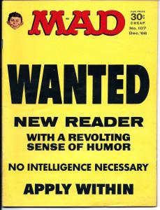 Mad No. 107, , Dec, 1966 (VF)