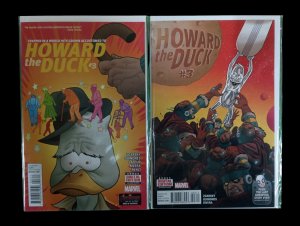 Howard the Duck #1-5 and #2-5 Variant Covers Lot of 9 Marvel Comics 2015 VF