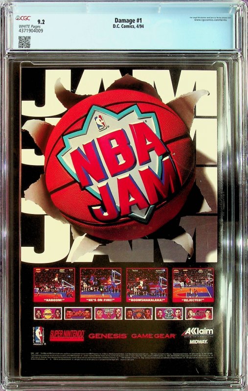 Damage #1 Direct Edition (1994) - CGC 9.2 - Cert#4371904009