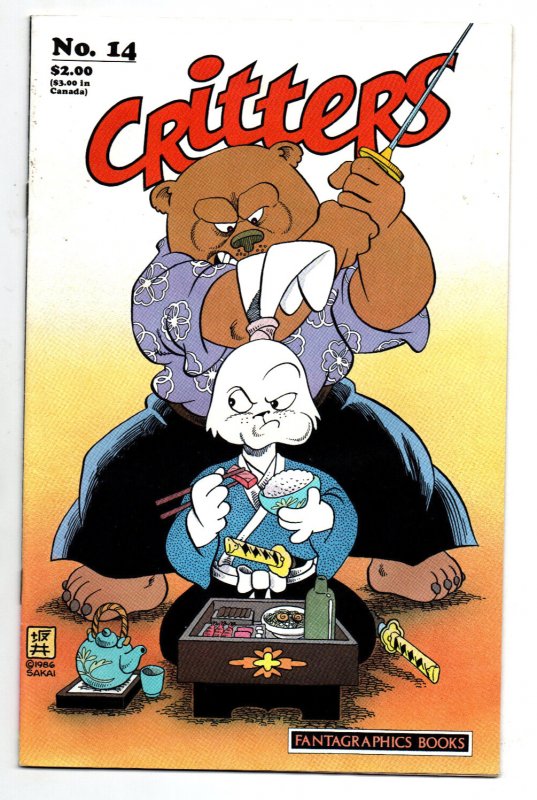 Critters #14 - Usagi Yojimbo cover - Fantagraphics - 1987 - FN/VF