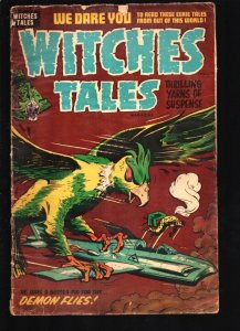 Witches Tales #28 1954-Harvey-pre-code horror-Skulls-flies-nurse who becomes ...