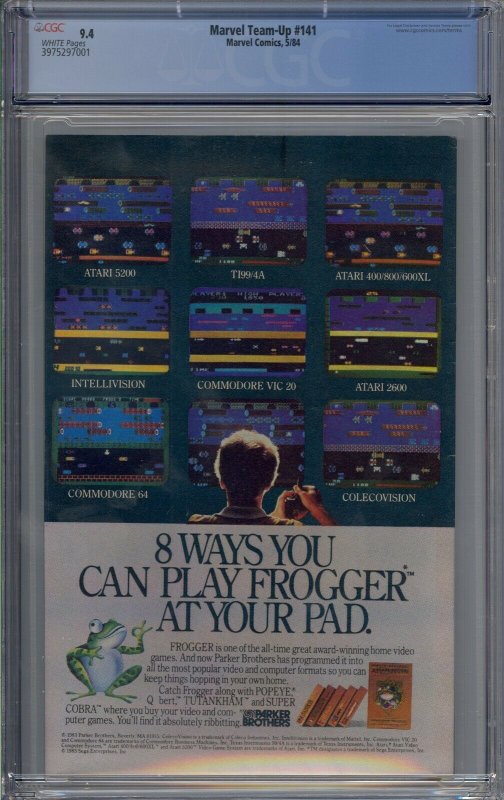 MARVEL TEAM-UP #141 CGC 9.4 1ST SPIDER-MAN BLACK COSTUME 