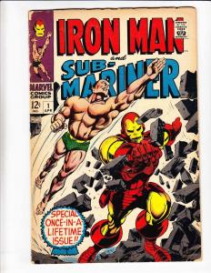 Iron Man and Sub-Mariner #1 VG- silver age marvel comics - written by stan lee