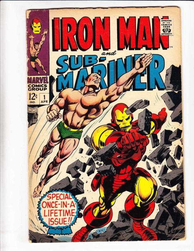 Iron Man and Sub-Mariner #1 VG- silver age marvel comics - written by stan lee