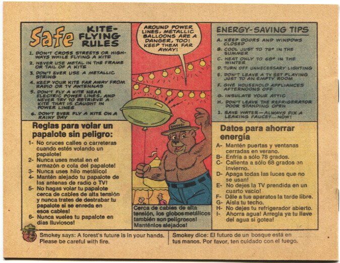 Smokey Bear Kite Fun Book #  1984 - Southern California Edison  -VF - Comic Book