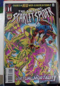 AMAZING  SCARLET SPIDER #1 1995 MARVEL BAGLEY VARIANT  BEN  REILLY 
