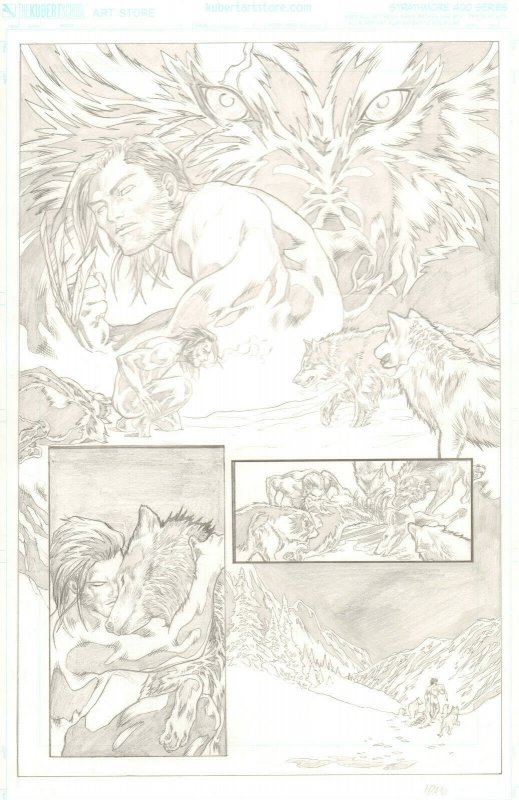 Feral Wolverine hunts a Deer 4pg Pencil Story - art by Idan Knafo Kerbis