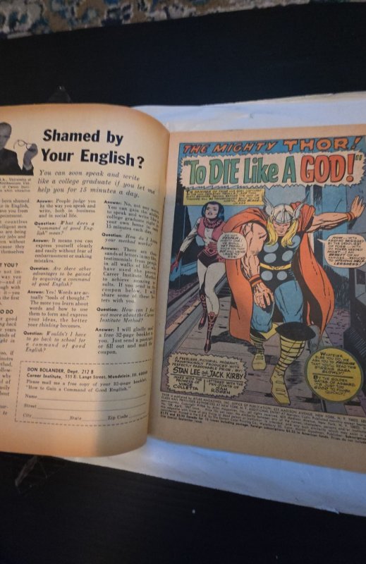 Thor #139 British Variant (1967)to die like a god celestials