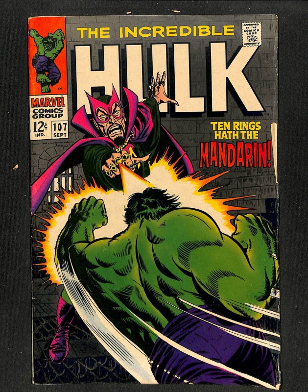 Incredible Hulk (1962) #107 Mandarin!