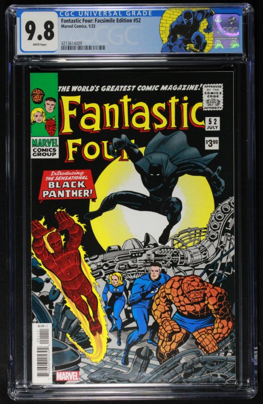 Fantastic Four 52 Facsimile Edition (2023) CGC 9.8