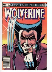 WOLVERINE MINI 1 VF 8.0 NEWSSTAND!! FRANK MILLER ART