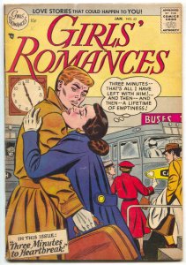 GIRLS' ROMANCES #42 1957-DC Romance-heartbreak FN-