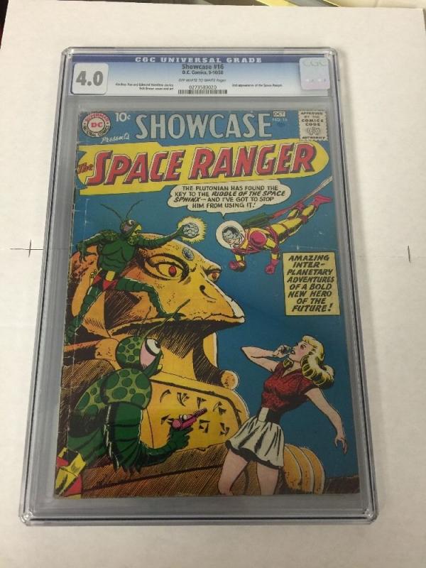 Showcase 16 Cgc 4.0 Ow/w Pages 2nd Space Ranger