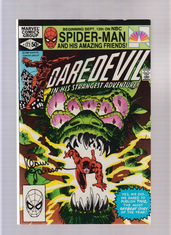 DAREDEVIL #177 - Miller/Janson - Signed by Klaus Janson (7.5/8.0) 1981