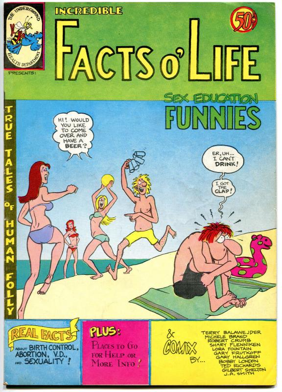 FACTS O' LIFE FUNNIES #1, Robert Crumb, Gilbert Shelton, VF, Underground, 1972