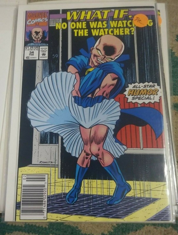 What If...? # 34 1991  Marvel   HUMOR ISSUE NO ONE WAS WATCHING THE WATCHER