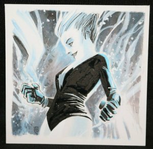 Livewire from Superman Small Sized Painted Art Commission art by Mike Henderson