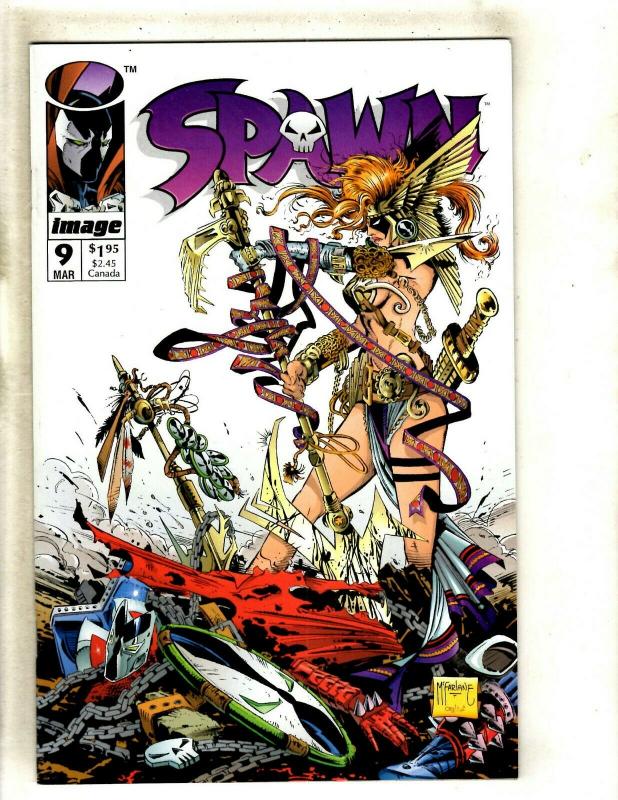 Spawn # 9 NM- 1st Print Image Comic Book Angela Appearance Todd McFarlane RM1