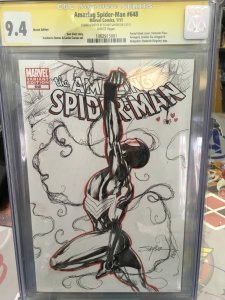 Spider-Man sketch cover by Stuart Sayger on Asm 648 blank.  CGC.