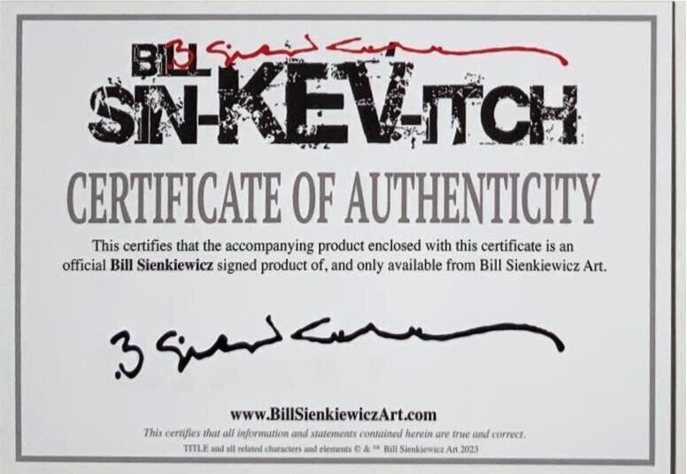 Creature From The Black Lagoon Lives #1  Sienkiewicz Virgin Variant Signed W/COA