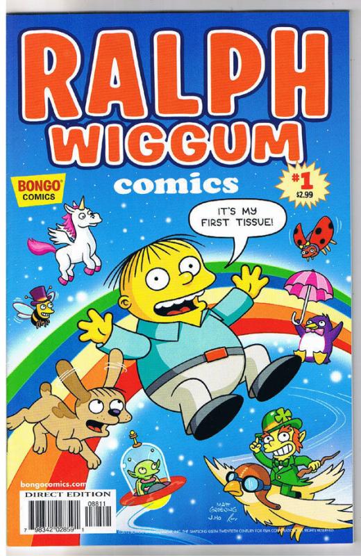 RALPH WIGGUM #1, NM-, Police child, Bart Simpson, Matt Groening, Bongo, 2012, FT