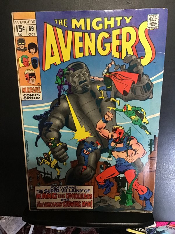 The Avengers #69 (1969) affordable grade Kang squadron sinister 1st key VG wow!
