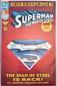 Superman Man of Steel #22 Signed by Jon Bagdanove w/COA