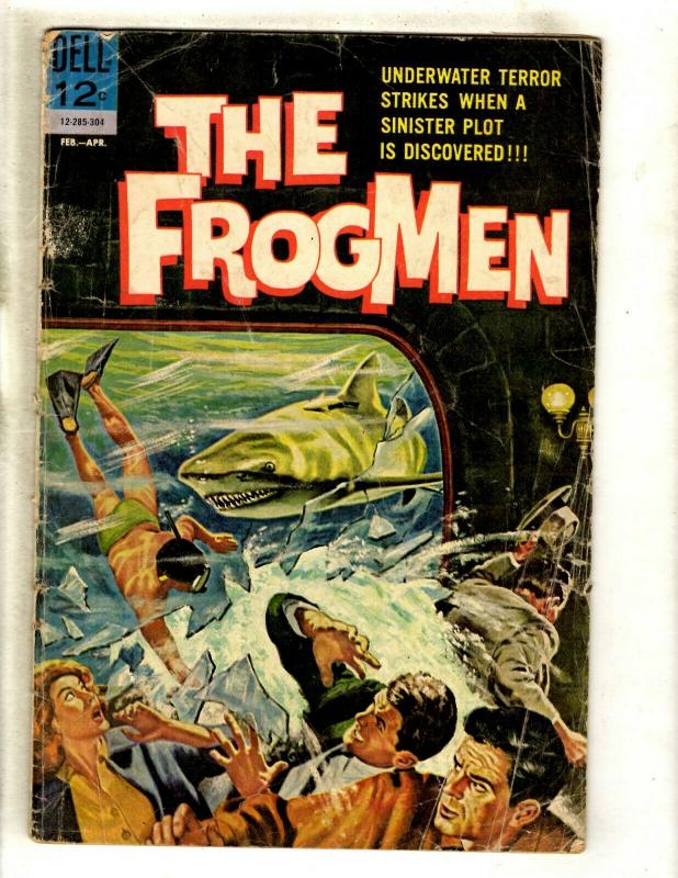 9 Dell Comic Books Frogmen # 4 Four Color # 54 409 470 563 579 647 697 755 JK2