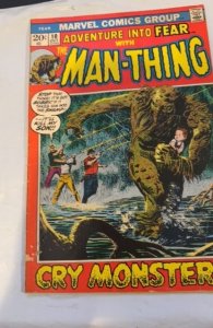 Adventure Into Fear #10 (1972) first Manthing - cover wear, foxxing. Spine chips