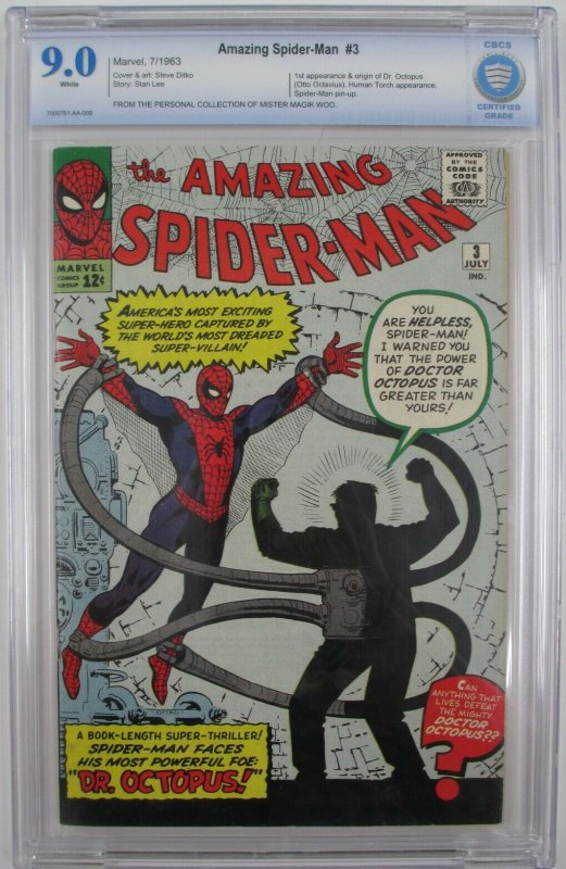 Amazing Spider-Man #3 - 1963 - CBCS 9.0 (VF/NM) 1st Appearance of Dr. Octopus