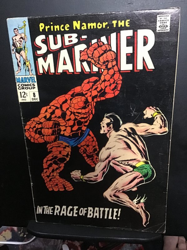 Sub-Mariner #8 (1968) mid grade thing versus submariner key! FN Wow!