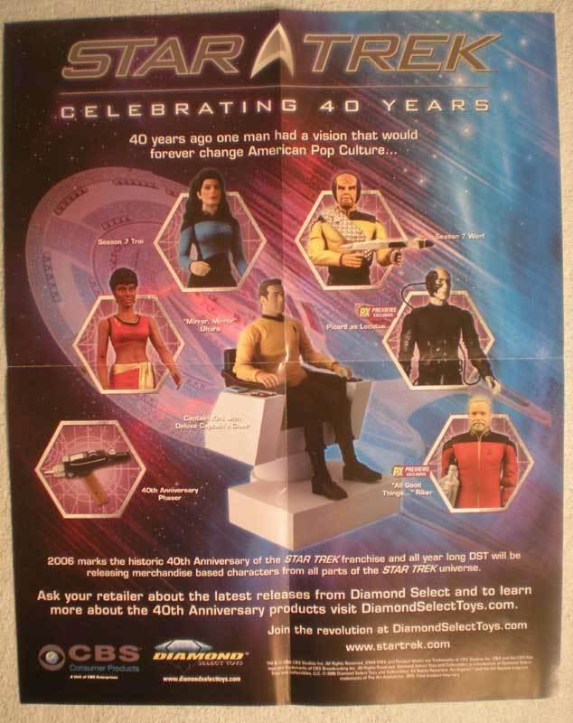 STAR TREK 40 YEARS Promo poster, 16x20, 2006, Unused, more Promos in store