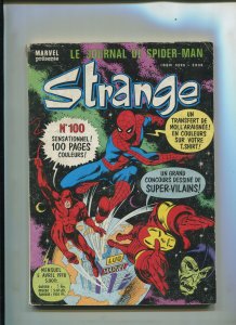 STRANGE #100 (5.5) (FRENCH AMAZING SPIDER-MAN) RARE WITH IRON ON MUST SEE!