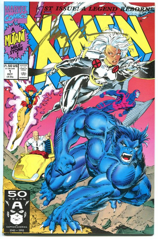 X-MEN 1, NM-, Signed Jim Lee, COA, 1991, unread copy, Wolverine, more in store, 