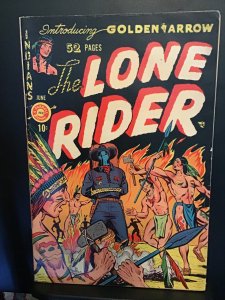 The Lone Rider #2 (1951)  high-grade 1st Golden Arrow. golden age wow VF