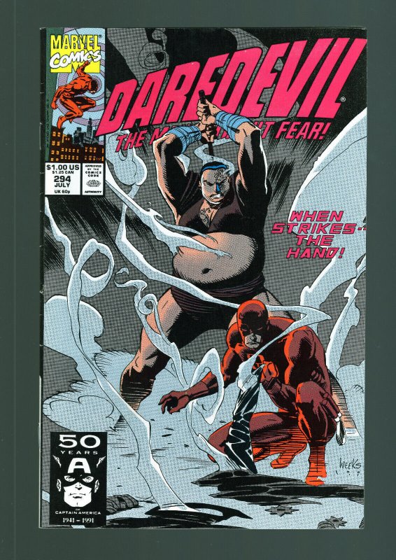 Daredevil #294 - Lee Weeks Cover Art. The Infernal Mysteries. (9.2) 1991