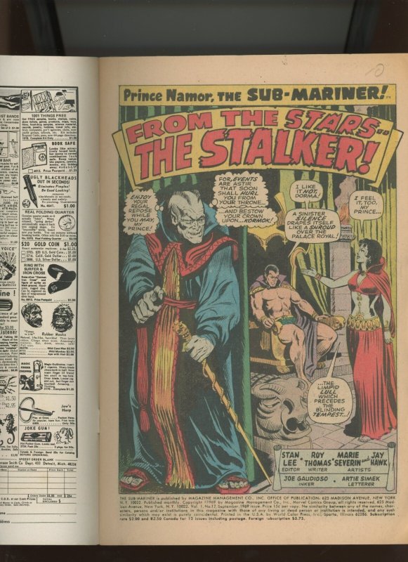 (1969) The Sub-Mariner #17: SILVER AGE! COMBINED SHIPPING! (5.5/6.0)