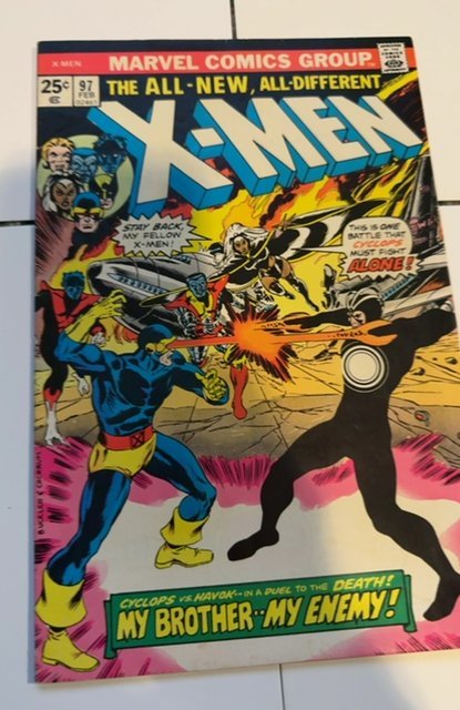 The X-Men #97 (1976)Brother vs Brother Havok -Cyclops