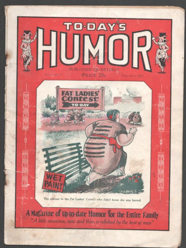 To-Day's Humor-Fall 1932-K.O. Harris-Cartoons-jokes-gags-jingles and more-low...