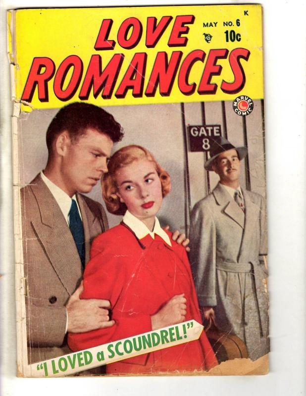 Love Romances # 6 VG Marvel Comic Book Romance Pre-Code Love Scoundrel  JL17 