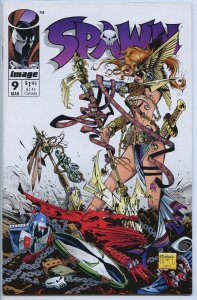 SPAWN #9 - 9.0,  WP - 1st Evangeline - McFarlane