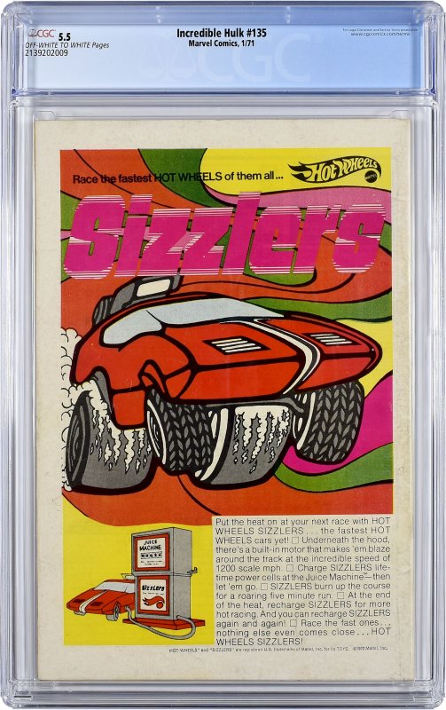 The Incredible Hulk #135 (1971) CGC GRADED 5.5