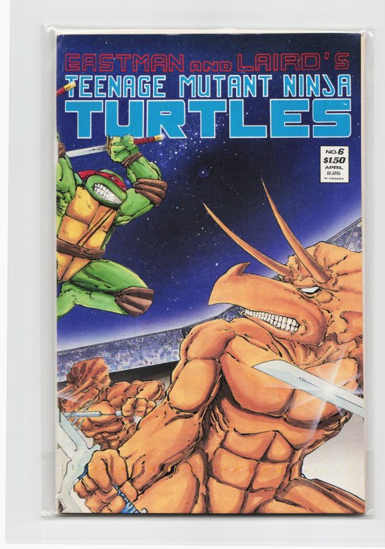 Teenage Mutant Ninja Turtles #6 Second Print Cover (1987) Teenage Mutant Ninj...