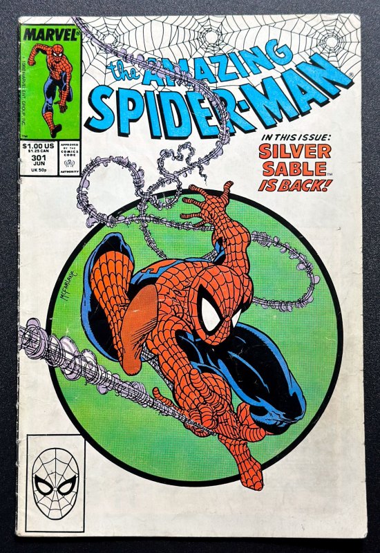 The Amazing Spider-Man #301 (1988) Iconic cover art by Todd McFarlane - FN/FN+