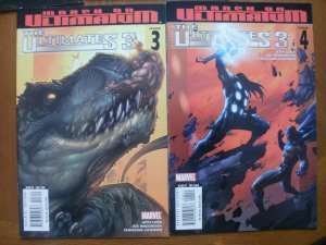 4 Marvel Comic:THE ULTIMATES 3 #1 #2 #3 #4 (2008) Captain Iron Man Thor Wasp