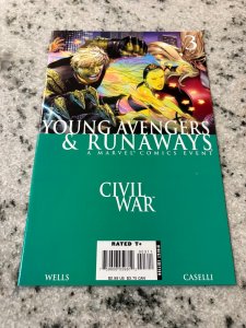Young Avengers & Runaways # 3 NM 1st Print Civil War Tie-In Marvel Comics 4 J391