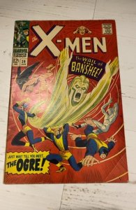 The X-Men #28 (1967)1st banshee appearance- lower staple half popped/tanning