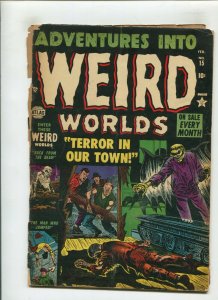 ADVENTURES INTO WEIRD WORLDS #15 (1.5) TERROR IN OUR TOWN!! 1952