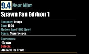 Spawn Fan Edition 1 (1996) NM 9.4  Image comic